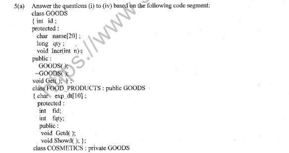 CBSE Class 12 Computer Science Question Paper 2021 Set A Solved